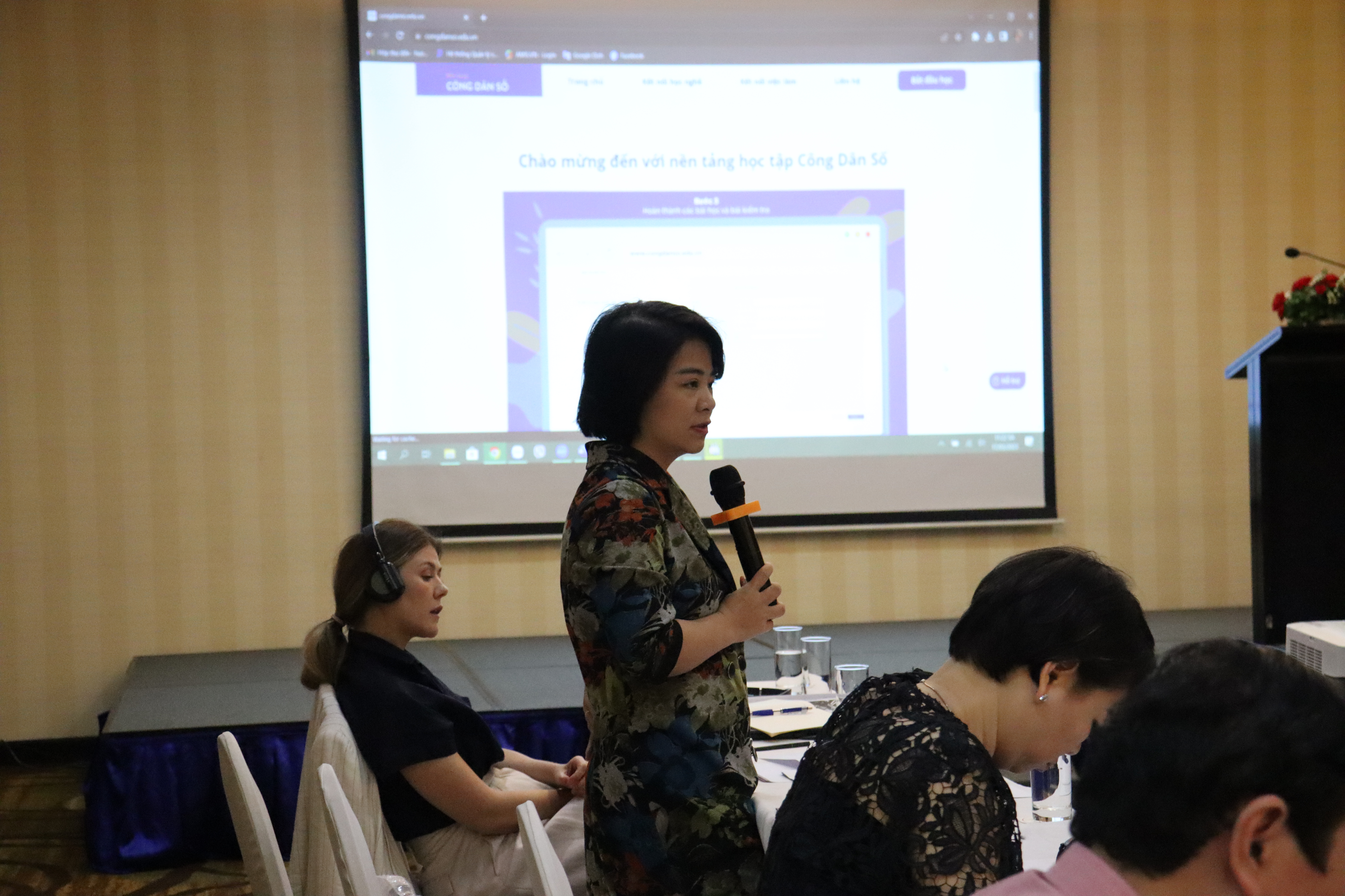 Ms Vu Lan Huong, Deputy Chief of Office, Directorate of Vocational Education and Training (DVET), provided feedback during the validation workshop on 17 March 2023 @IOM Viet Nam
